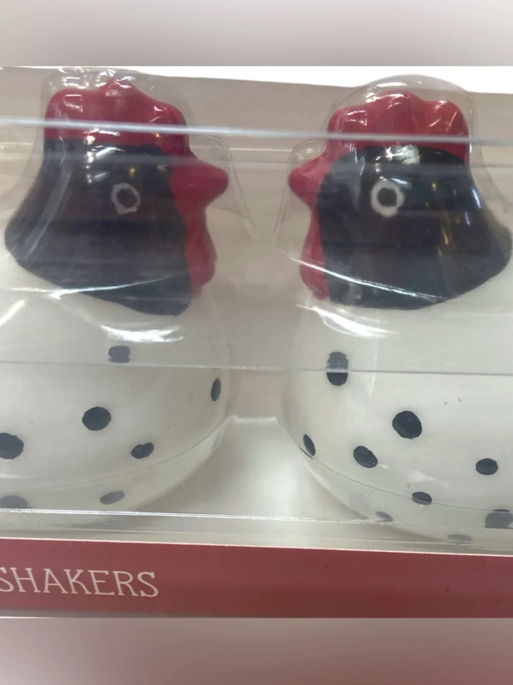 Hand Painted Chicken Hen Salt Pepper Shakers Set Rustic Country Farmhouse NWT